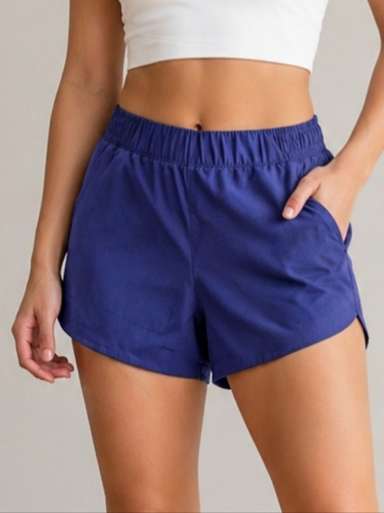 Apana Pants - Apana Women's Dark Purple Athletic Shorts, Size S